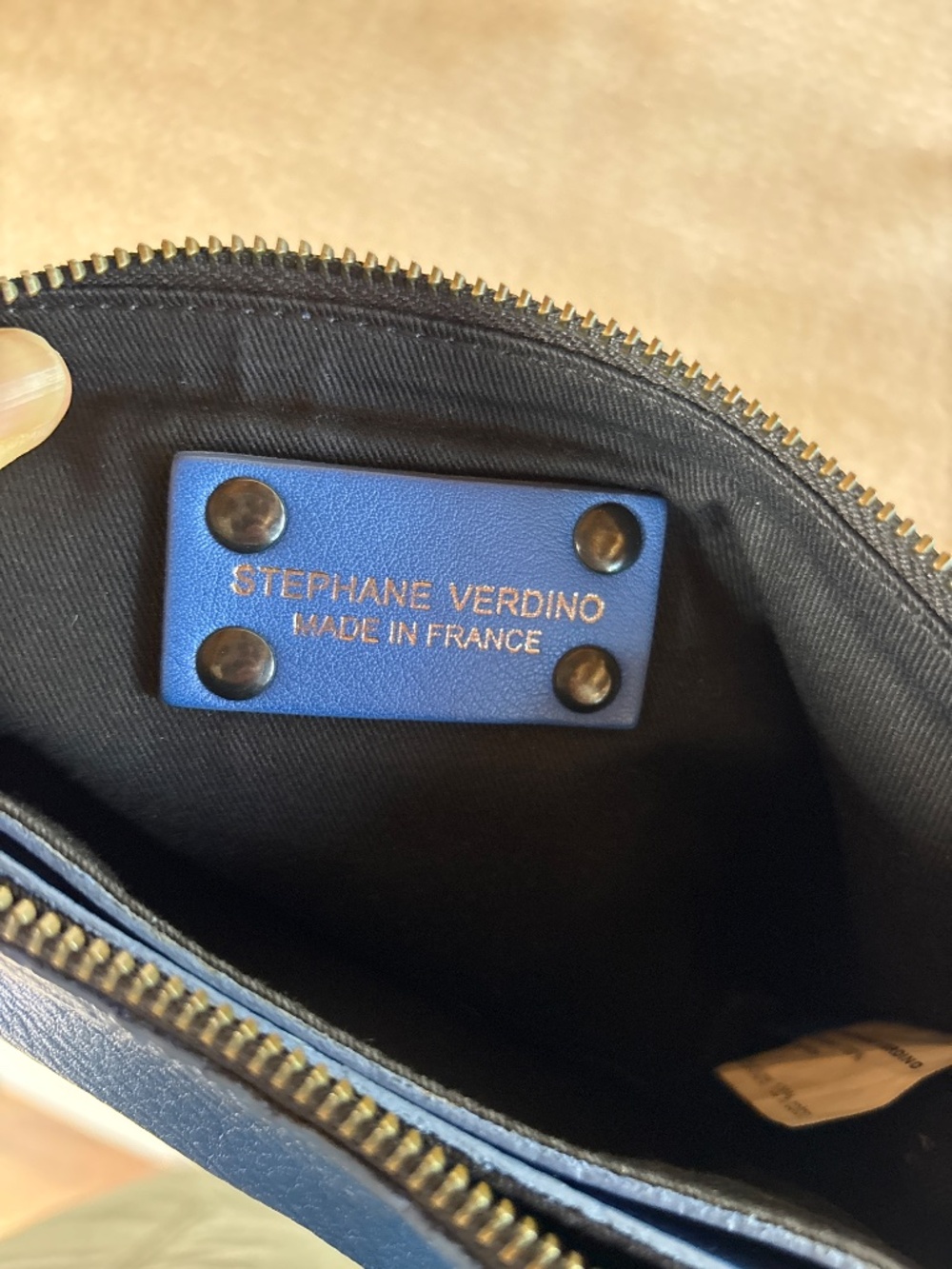 Leather mini crossbody bag Stephane Verdino France - Picture 4 of 7